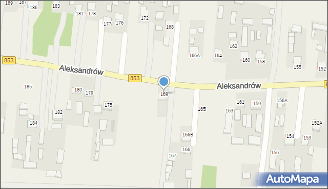 Aleksandrów, Aleksandrów Pierwszy, 169, mapa Aleksandrów