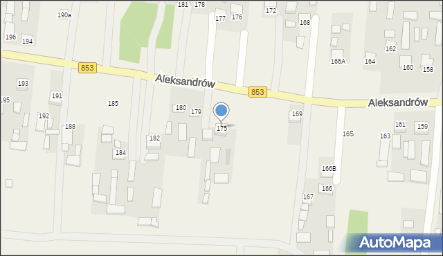 Aleksandrów, Aleksandrów Pierwszy, 175, mapa Aleksandrów