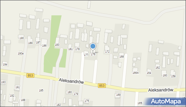 Aleksandrów, Aleksandrów Pierwszy, 176, mapa Aleksandrów