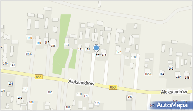 Aleksandrów, Aleksandrów Pierwszy, 177, mapa Aleksandrów