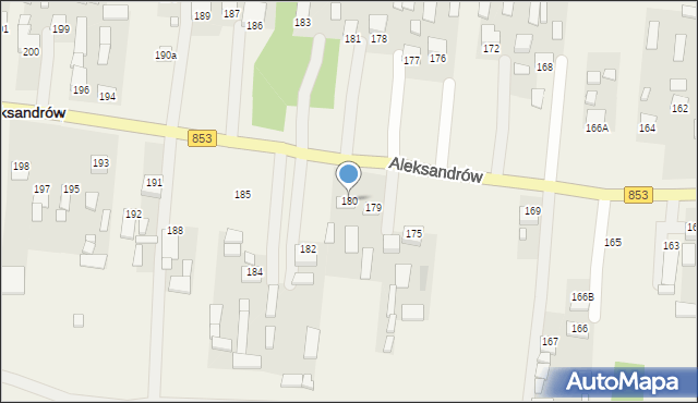 Aleksandrów, Aleksandrów Pierwszy, 180, mapa Aleksandrów