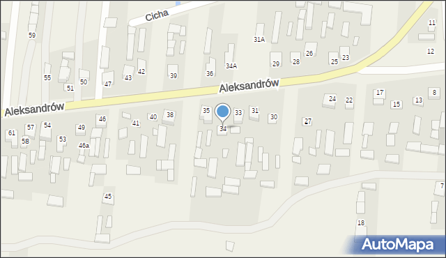 Aleksandrów, Aleksandrów Pierwszy, 34, mapa Aleksandrów