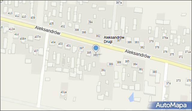 Aleksandrów, Aleksandrów Trzeci, 392, mapa Aleksandrów