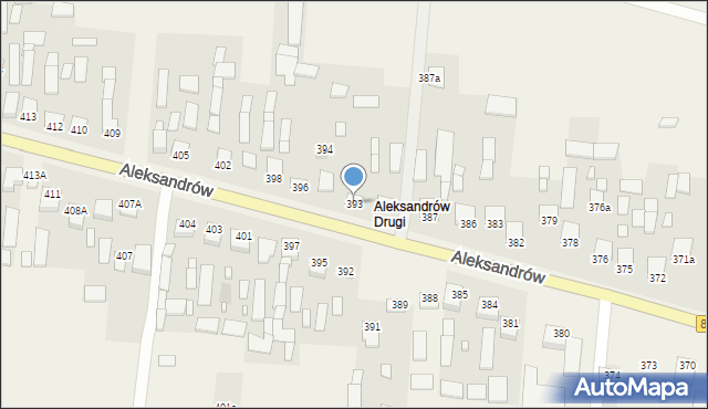 Aleksandrów, Aleksandrów Trzeci, 393, mapa Aleksandrów