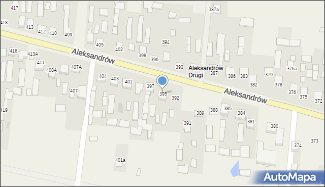 Aleksandrów, Aleksandrów Trzeci, 395, mapa Aleksandrów