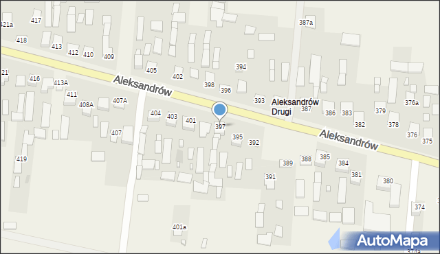 Aleksandrów, Aleksandrów Trzeci, 397, mapa Aleksandrów