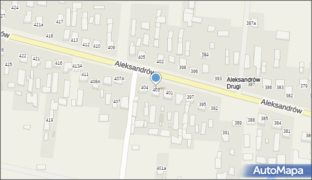 Aleksandrów, Aleksandrów Trzeci, 403, mapa Aleksandrów