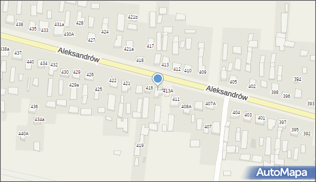 Aleksandrów, Aleksandrów Trzeci, 415, mapa Aleksandrów