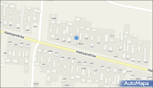 Aleksandrów, Aleksandrów Trzeci, 431, mapa Aleksandrów