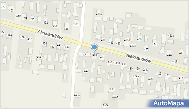 Aleksandrów, Aleksandrów Trzeci, 438a, mapa Aleksandrów