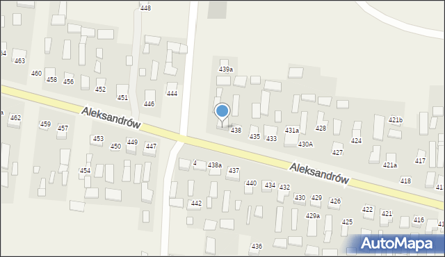 Aleksandrów, Aleksandrów Trzeci, 439, mapa Aleksandrów