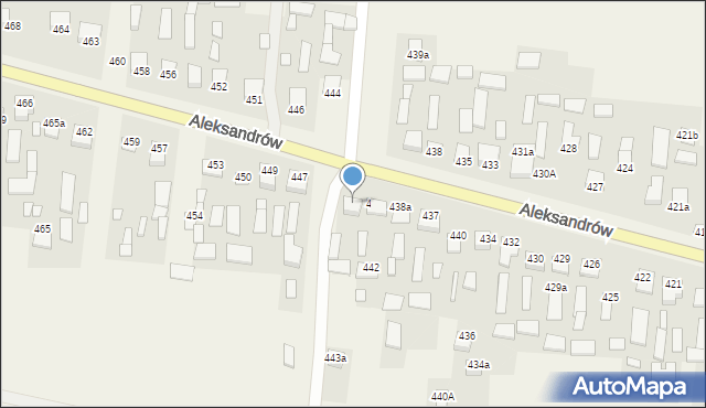 Aleksandrów, Aleksandrów Trzeci, 443, mapa Aleksandrów