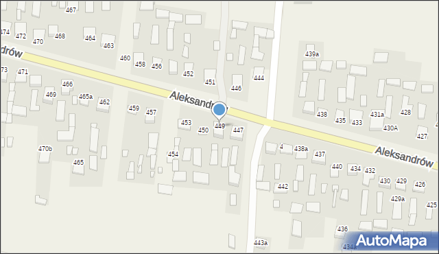 Aleksandrów, Aleksandrów Trzeci, 449, mapa Aleksandrów