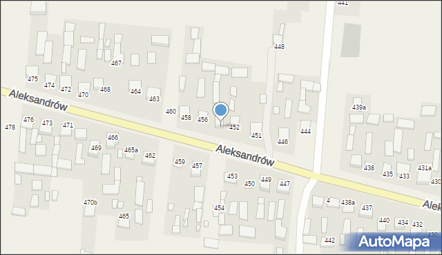 Aleksandrów, Aleksandrów Trzeci, 455, mapa Aleksandrów