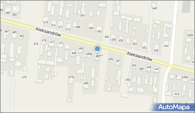 Aleksandrów, Aleksandrów Trzeci, 462, mapa Aleksandrów