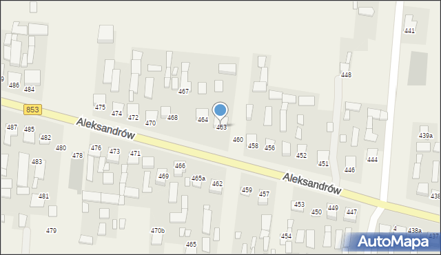 Aleksandrów, Aleksandrów Trzeci, 463, mapa Aleksandrów