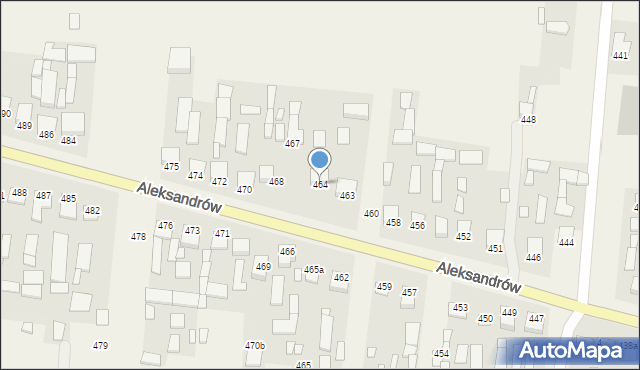 Aleksandrów, Aleksandrów Trzeci, 464, mapa Aleksandrów