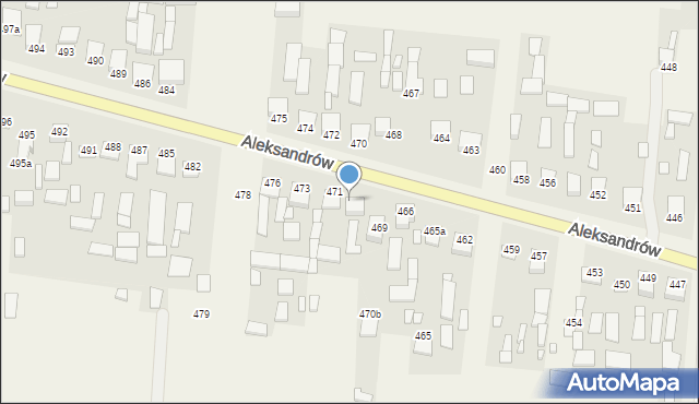 Aleksandrów, Aleksandrów Trzeci, 471a, mapa Aleksandrów