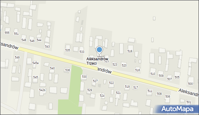 Aleksandrów, Aleksandrów Trzeci, 526, mapa Aleksandrów