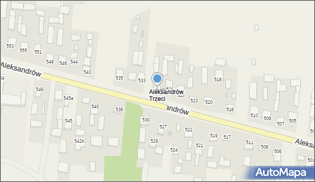 Aleksandrów, Aleksandrów Trzeci, 528, mapa Aleksandrów