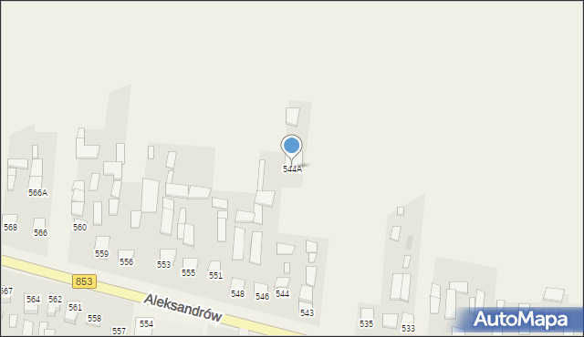 Aleksandrów, Aleksandrów Trzeci, 544A, mapa Aleksandrów