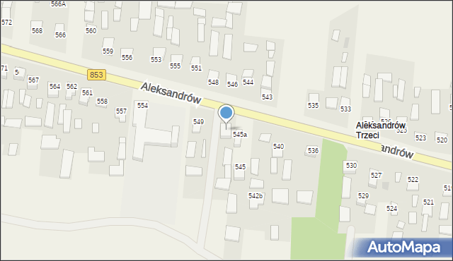 Aleksandrów, Aleksandrów Trzeci, 547, mapa Aleksandrów