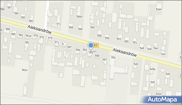 Aleksandrów, Aleksandrów Trzeci, 561, mapa Aleksandrów