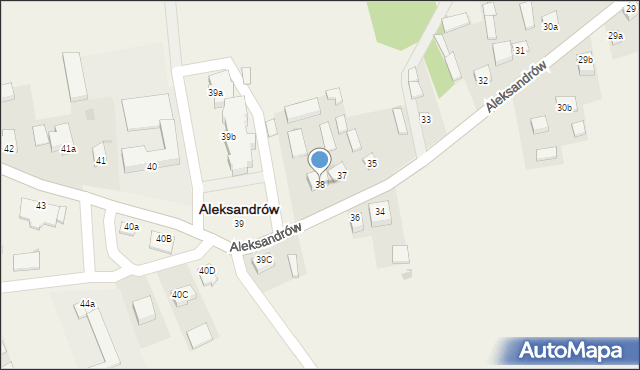 Aleksandrów, Aleksandrów, 38, mapa Aleksandrów