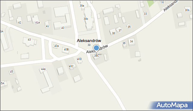 Aleksandrów, Aleksandrów, 39C, mapa Aleksandrów