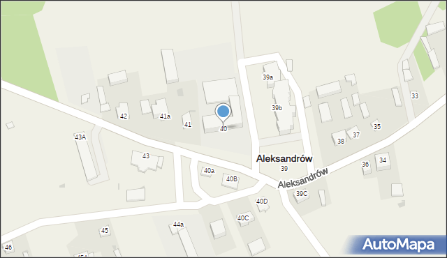 Aleksandrów, Aleksandrów, 40, mapa Aleksandrów