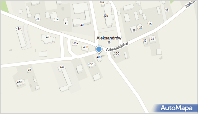 Aleksandrów, Aleksandrów, 40D, mapa Aleksandrów