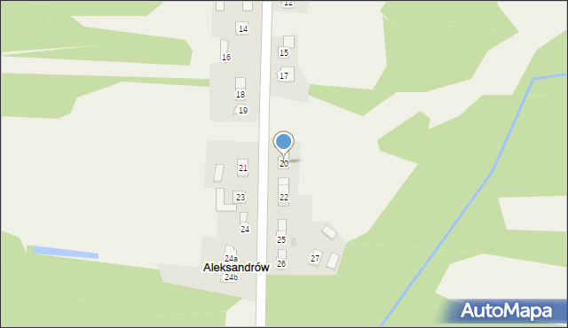 Aleksandrów, Aleksandrów, 20, mapa Aleksandrów