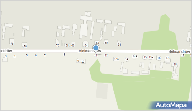 Aleksandrów, Aleksandrów, 11, mapa Aleksandrów