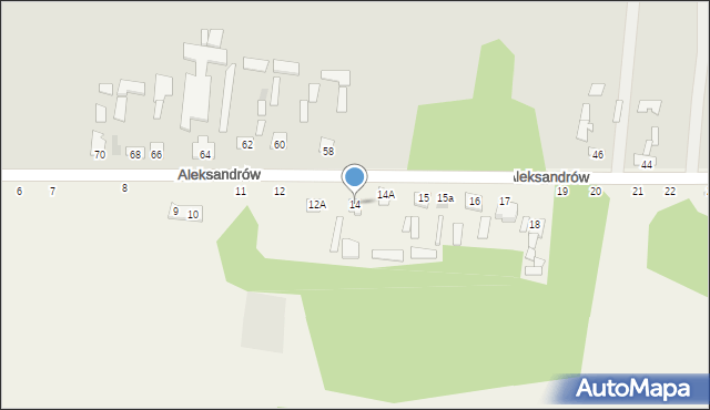 Aleksandrów, Aleksandrów, 14, mapa Aleksandrów