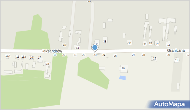 Aleksandrów, Aleksandrów, 23, mapa Aleksandrów