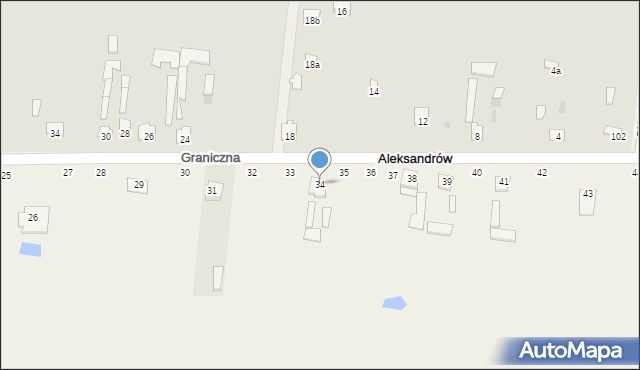 Aleksandrów, Aleksandrów, 34, mapa Aleksandrów