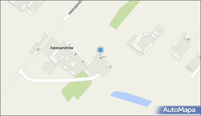 Aleksandrów, Aleksandrów, 14, mapa Aleksandrów