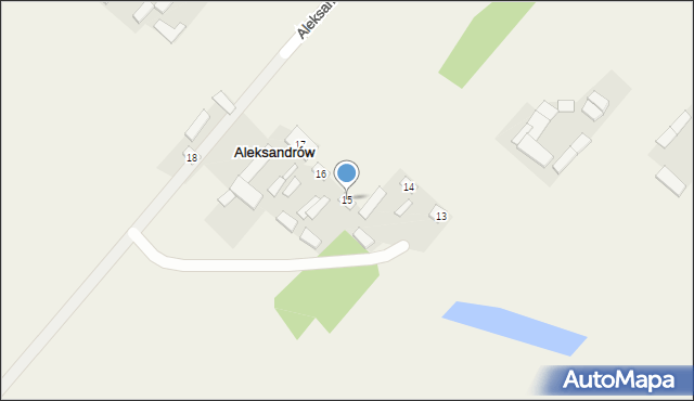 Aleksandrów, Aleksandrów, 15, mapa Aleksandrów