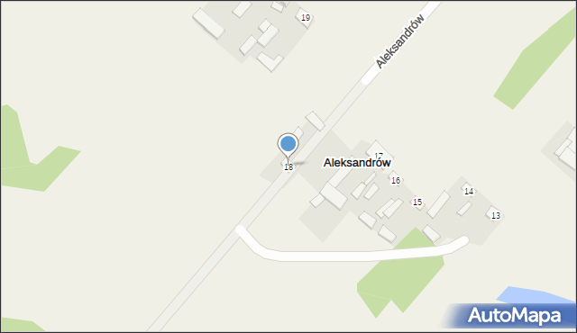 Aleksandrów, Aleksandrów, 18, mapa Aleksandrów