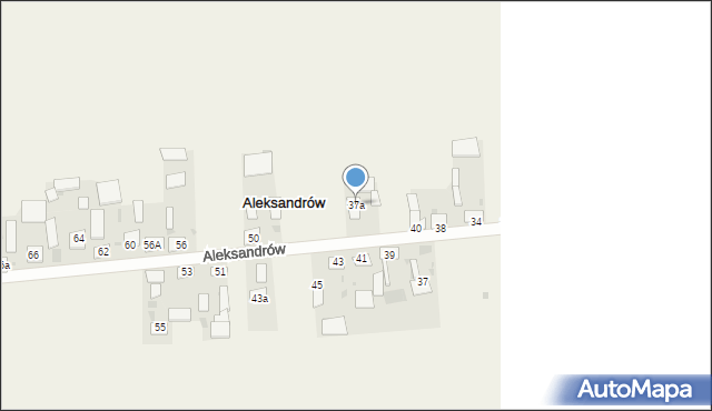 Aleksandrów, Aleksandrów, 37a, mapa Aleksandrów