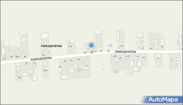 Aleksandrów, Aleksandrów, 38, mapa Aleksandrów