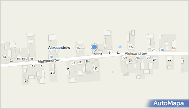 Aleksandrów, Aleksandrów, 40, mapa Aleksandrów