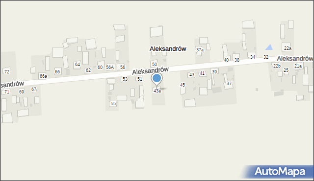 Aleksandrów, Aleksandrów, 43a, mapa Aleksandrów