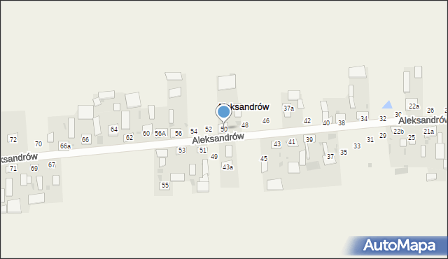 Aleksandrów, Aleksandrów, 50, mapa Aleksandrów