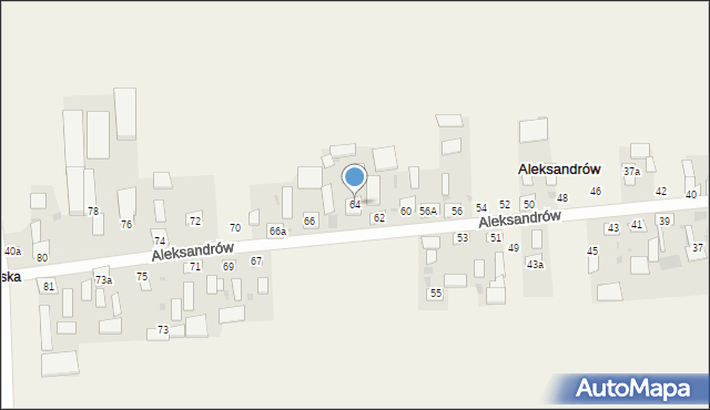 Aleksandrów, Aleksandrów, 64, mapa Aleksandrów