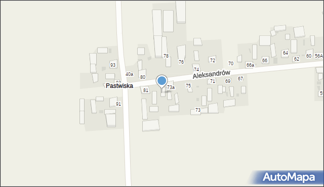 Aleksandrów, Aleksandrów, 73b, mapa Aleksandrów