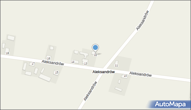 Aleksandrów, Aleksandrów, 12, mapa Aleksandrów