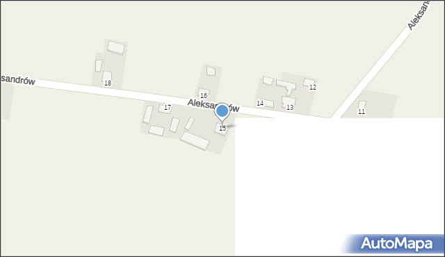 Aleksandrów, Aleksandrów, 15, mapa Aleksandrów