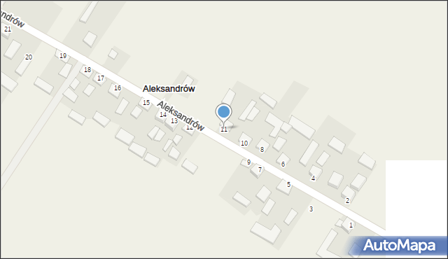 Aleksandrów, Aleksandrów, 11, mapa Aleksandrów