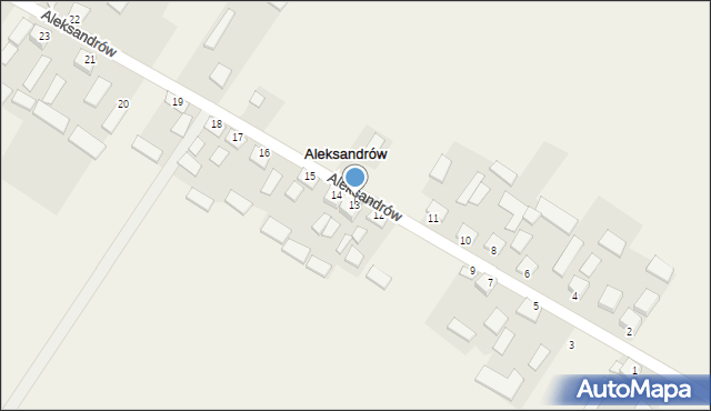 Aleksandrów, Aleksandrów, 13, mapa Aleksandrów